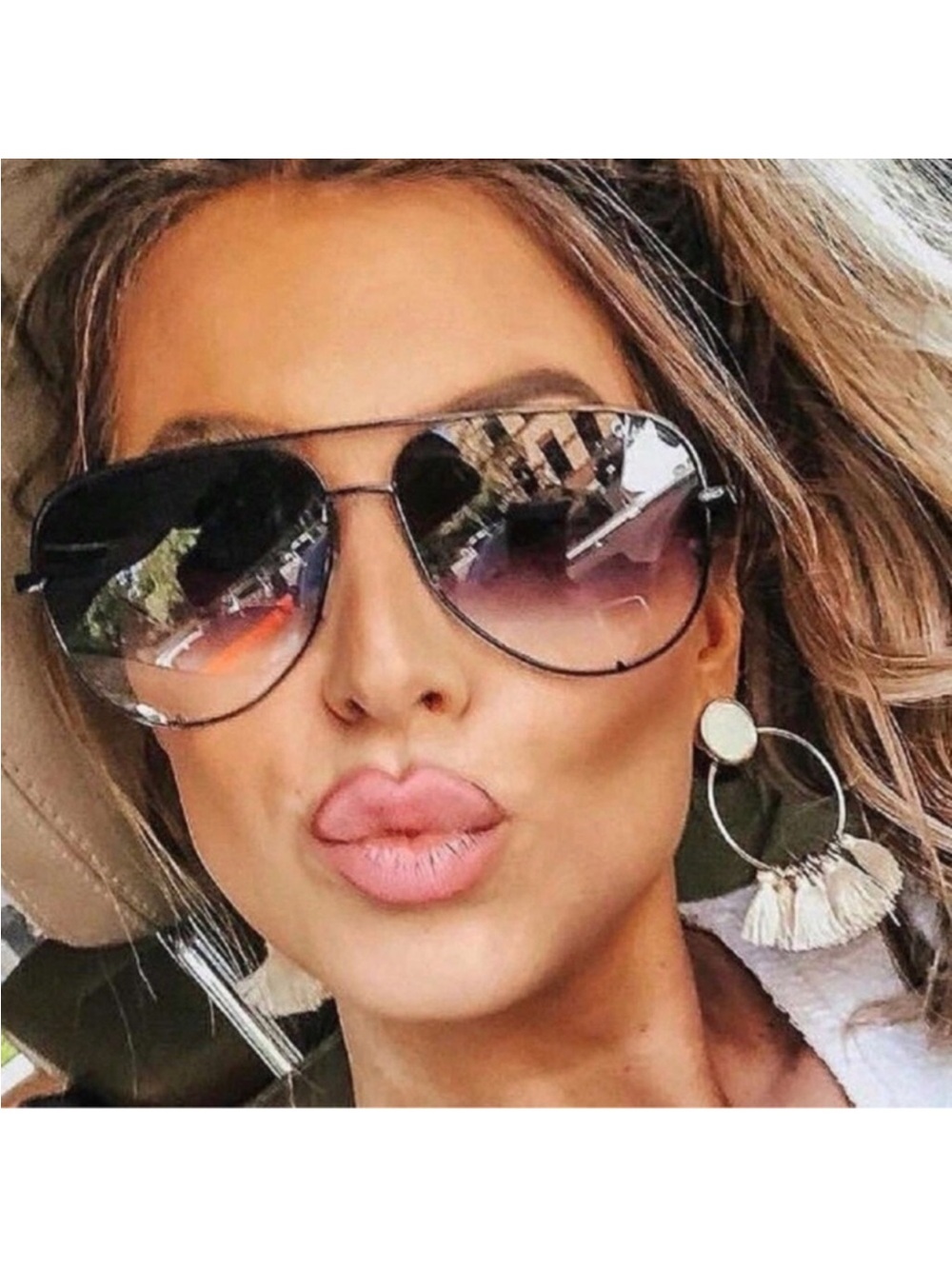 Luxe Lightweight Ombre Aviator Sunnies Sunglasses